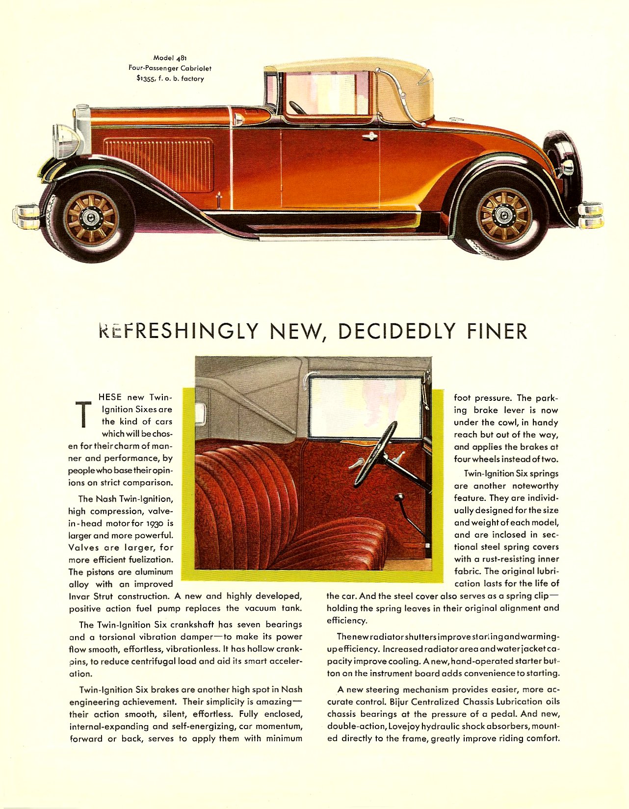 1930 Nash 400 Twin Ignition Six Coupes Folder Page 3